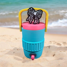 Load image into Gallery viewer, Retro Cooler Style Can Koozie Tumbler and Nail Saver Tab Opener - 12oz Can Holder with Straw Lid